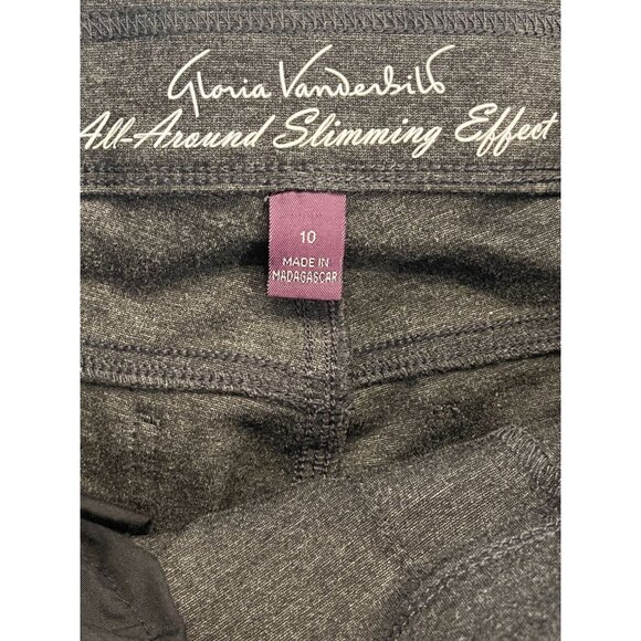Gloria Vanderbilt Pants Womens Size 10 Avery Skinny Pull On Slimming Gray Casual - Picture 3 of 14